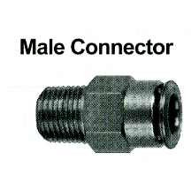 CONNECTOR MALE 1/4ODX1/4M NICKEL PLATED BRASS - Instrumentation Parts